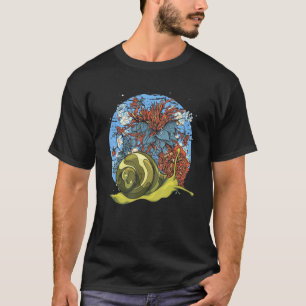 T-shirt Jardin Fleurs Gastropode Animal Lent Escargot Flor