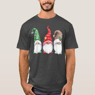 T-shirt Jardin Gnome Pour Vacances Noël Gnomes Noël Fu