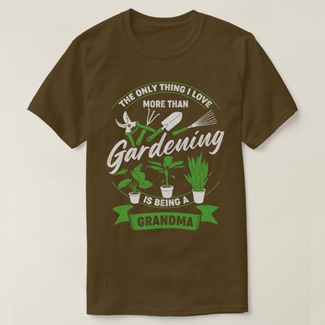T-shirt Jardin Grand-mère Jardin Grand-mère Cadeau (Design devant)