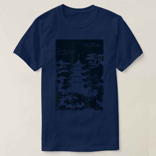 T-shirt Jardin Japonais Torii Japon Samurai T-Shi (Design devant)