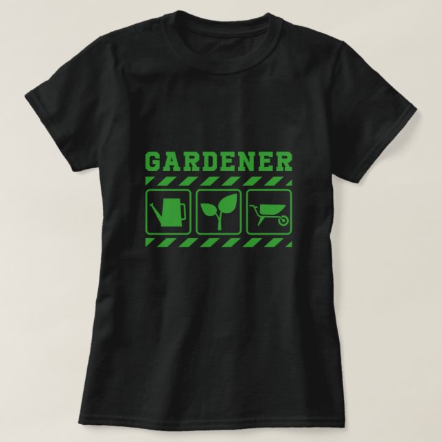 T-shirt Jardin jardinier Plantes Fleurs de travail Cadeau  (Design devant)