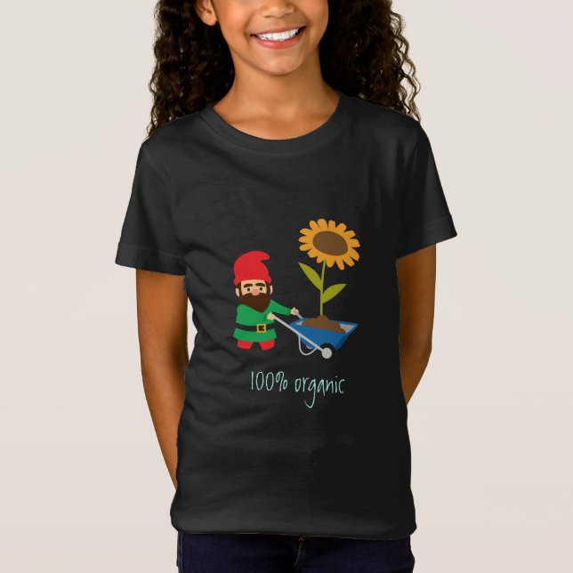 T-Shirt Jardin joyeux mignon gnomes bio (Devant)