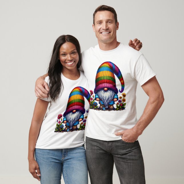 T-shirt Jardin lunaire avec fleurs (Unisexe)