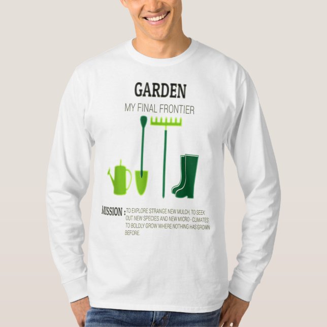 T-shirt Jardin Ma Frontière Finale Amusante Conception de  (Devant)