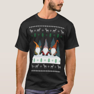 T-shirt Jardin mignon Gnomes Xmas Elf Noël moche