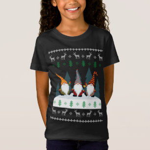 T-Shirt Jardin mignon Gnomes Xmas Elf Noël moche