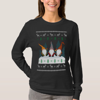 T-shirt Jardin mignon Gnomes Xmas Elf Noël moche