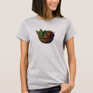 T-shirt Jardin Potager Facture D'épicerie $0 Rétro Vintage