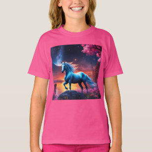 T-shirt Jardin rose Imaginaire de l'étalon blanc