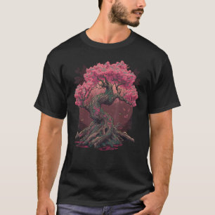 T-shirt Jardin Sakura japonais Geisha Mont Fuji Cherry Bl