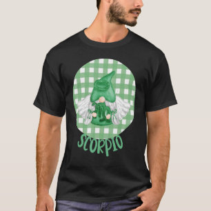 T-shirt Jardin Scorpio Gnome Zodiac Anniversaire En vichy