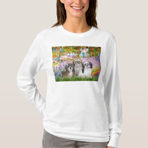 T-shirt Jardin - Shih Tzus (trois)
