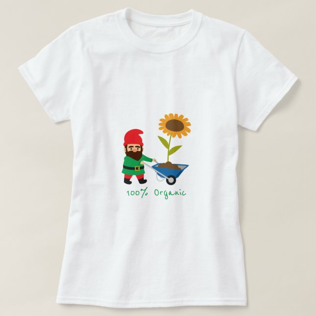 T-shirt Jardin slogan bio avec génome du jardin (Design devant)