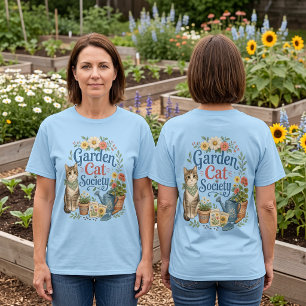 T-shirt Jardin Société Féline Cottagecore Florales