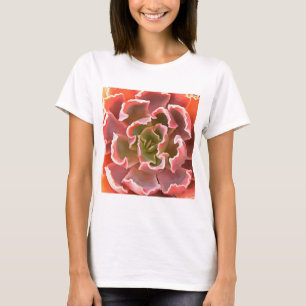 T-shirt Jardin superbe Les tons roses Succulents Art réali