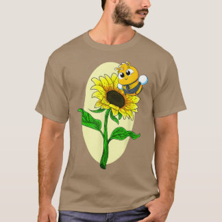 T-shirt Jardin Tournesol mignonne Abee Jaune Fleur Hippie 