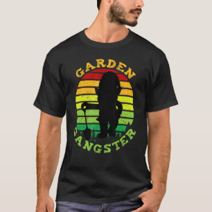T-shirt Jardin Vintage rétro Gangster Gardening Gnome 3