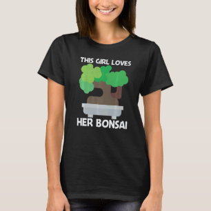 T-shirt Jardinage 4\Bonsaï Cool Pour Filles Enfants Arbre