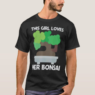 T-shirt Jardinage 4\Bonsaï Cool Pour Filles Enfants Arbre