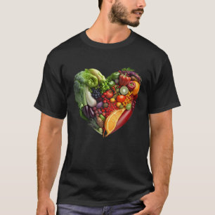 T-shirt Jardinage 4\Fruit Coloré et Légume Cœur Sain