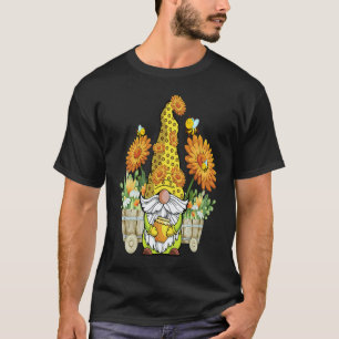T-shirt Jardinage 4\Nain de jardin fleuri mignon avec abei