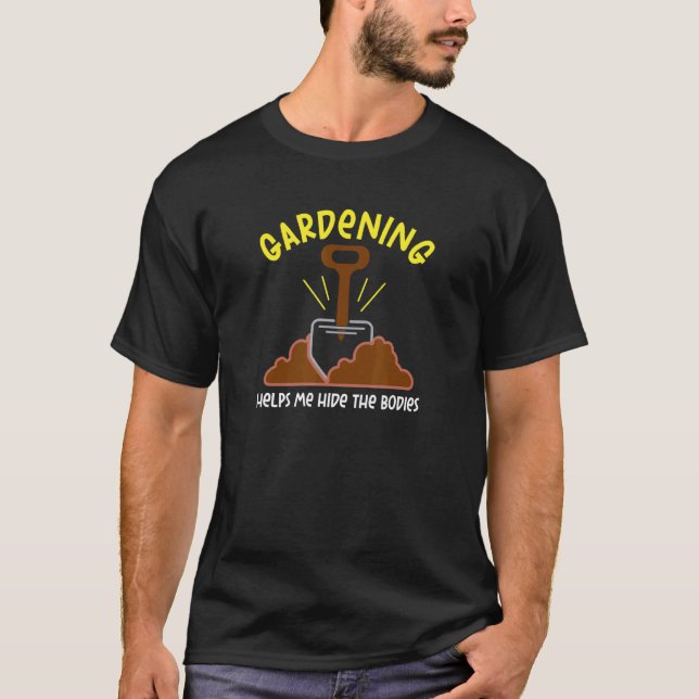 T-shirt Jardinage Cache Les Corps Ironique (Devant)
