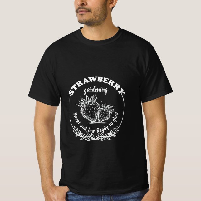 T-shirt jardinage de fraises (Devant)