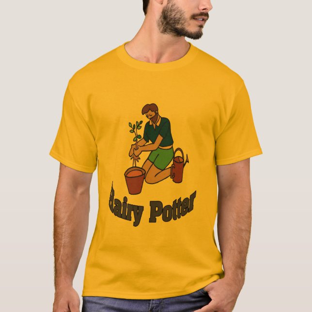 T-shirt Jardinage de potter poilu (Devant)