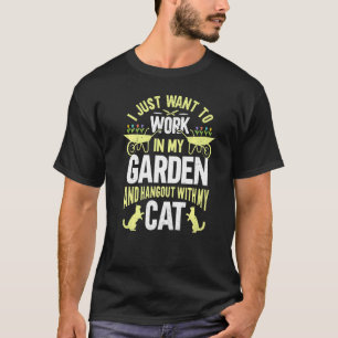 T-shirt Jardinage Et Chats Drôle Plante Jardinier