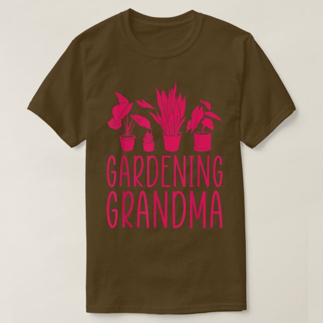 T-shirt Jardinage Grand-mère Chemise Fleur Jardin Grand-mè (Design devant)
