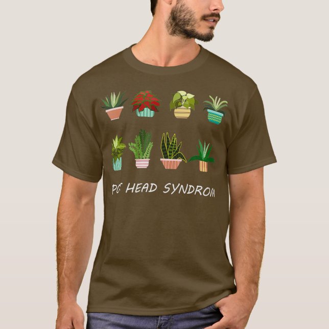 T-shirt Jardinage Pot Plante Lot Pot Head Gardener (Devant)
