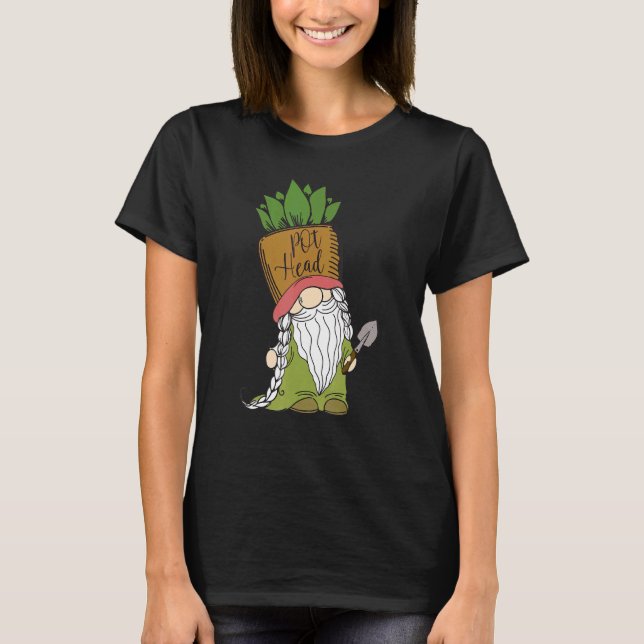 T-shirt Jardinage Pot Plante Pot Head Gnome Garden Women (Devant)