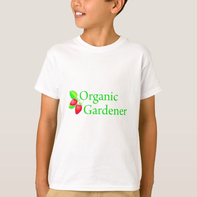 T-shirt Jardinier bio - Fraises (Devant)