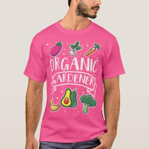 T-shirt Jardinier biologique Plante Lover Plantes légumes 