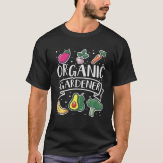 T-shirt Jardinier biologique Plante Lover Plantes légumes