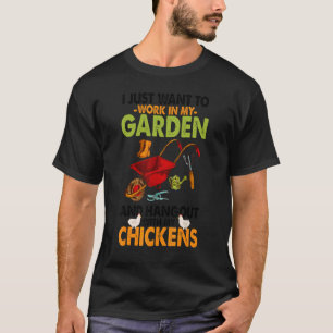 T-shirt Jardinier Je veux juste travailler dans mon jardin