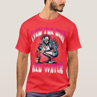 T-shirt Jardinier Punk Rock Squelette Halloween Jardinage