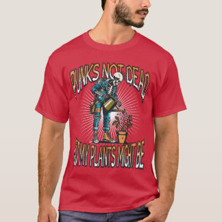 T-shirt Jardinier Punk Rock Squelette Halloween Jardinage