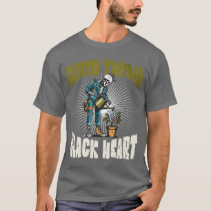 T-shirt Jardinier Punk Rock Squelette Halloween Jardinage