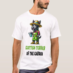 T-shirt Jardinier Terrier Écossais