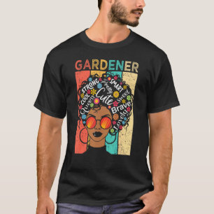 T-shirt Jardinière femme noire a une coiffure afro Histoir