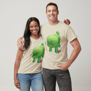 T-shirt Jardiniers Chat Topiaire Vert Animal Surréal