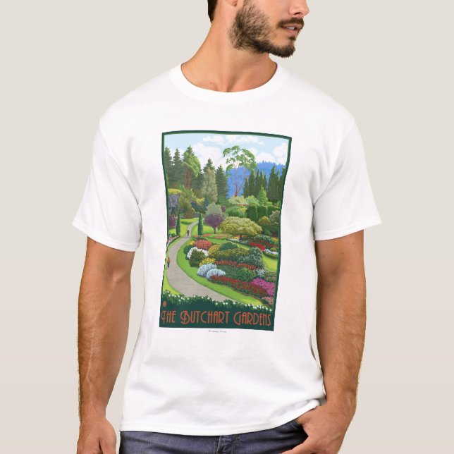 T-shirt Jardins de Butchart - baie de Brentwood (Devant)
