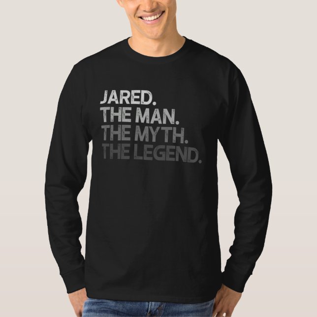 T-shirt Jared Gift The Man Myth Legend (Devant)