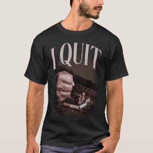 T-shirt J'Arrête De Fumer Avec Humour, Non De Fumer.