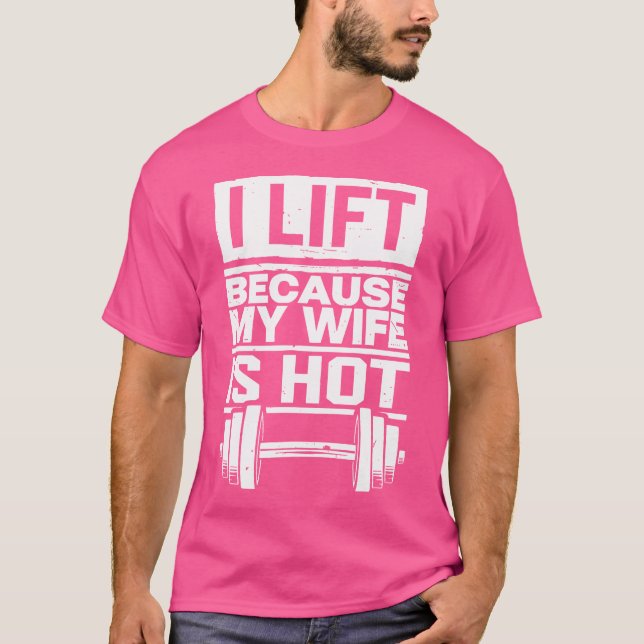T-shirt J'Ascense Parce Que Ma Femme Est Chaude (Devant)