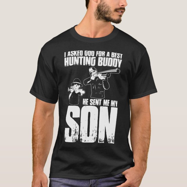 T-shirt J'Asket Dieu Meilleur Époux De Chasse Il M'A Envoy (Devant)