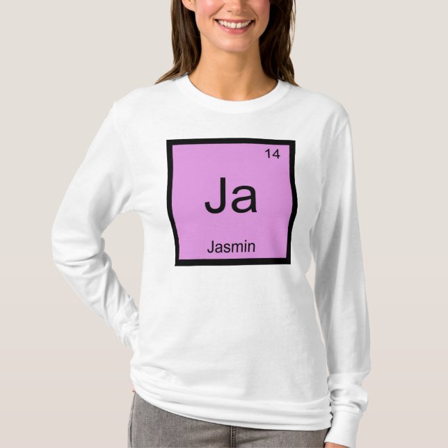 T-shirt Jasmin Nom Chimie Élément Tableau périodique (Devant)