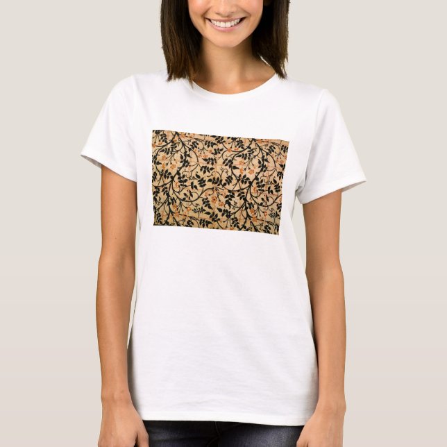T-shirt Jasmine trail curtain design, 1868-70 (printed cot (Devant)