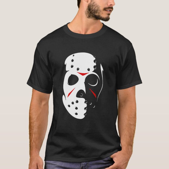 T-shirt Jason Hockey Masque Halloween Chemise Vendredi 13E (Devant)